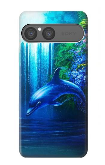 S0385 Dolphin Hülle Schutzhülle Taschen für Sony Xperia 10 VII