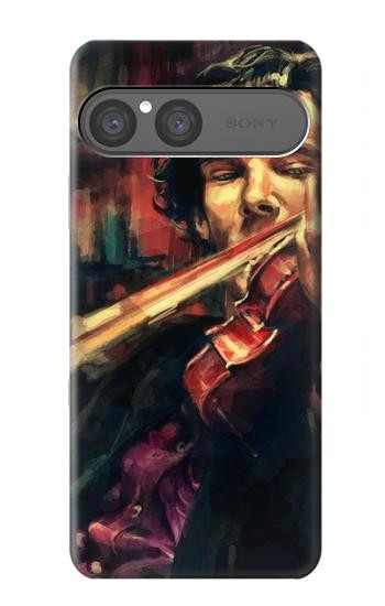 S0723 Violin Art Paint Hülle Schutzhülle Taschen für Sony Xperia 10 VII