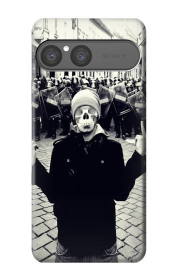 S1108 Skull Mask Man Protester Hülle Schutzhülle Taschen für Sony Xperia 10 VII