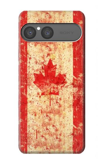 S1603 Canada Flag Old Vintage Hülle Schutzhülle Taschen für Sony Xperia 10 VII