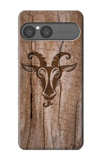 S2183 Goat Wood Graphic Printed Hülle Schutzhülle Taschen für Sony Xperia 10 VII