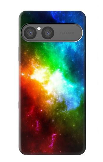 S2312 Colorful Rainbow Space Galaxy Hülle Schutzhülle Taschen für Sony Xperia 10 VII
