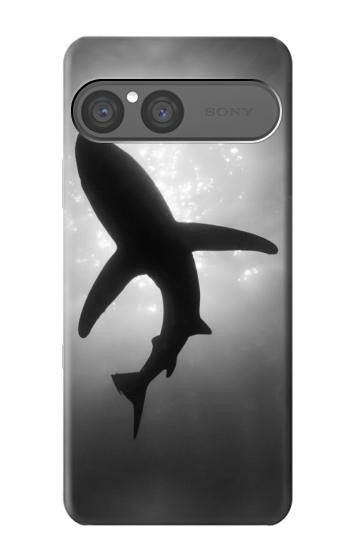 S2367 Shark Monochrome Hülle Schutzhülle Taschen für Sony Xperia 10 VII, 10 VIII