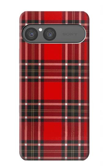 S2374 Tartan Red Pattern Hülle Schutzhülle Taschen für Sony Xperia 10 VII
