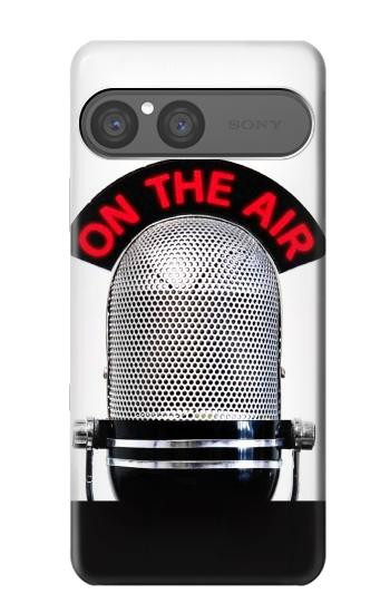 S2381 Vintage Radio Microphone On The Air Hülle Schutzhülle Taschen für Sony Xperia 10 VII, 10 VIII