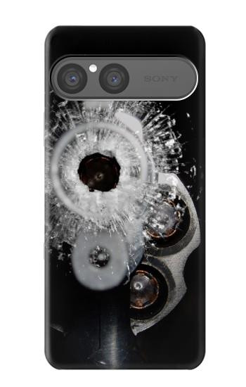 S2387 Gun Bullet Hole Glass Hülle Schutzhülle Taschen für Sony Xperia 10 VII