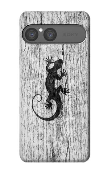 S2446 Gecko Wood Graphic Printed Hülle Schutzhülle Taschen für Sony Xperia 10 VII