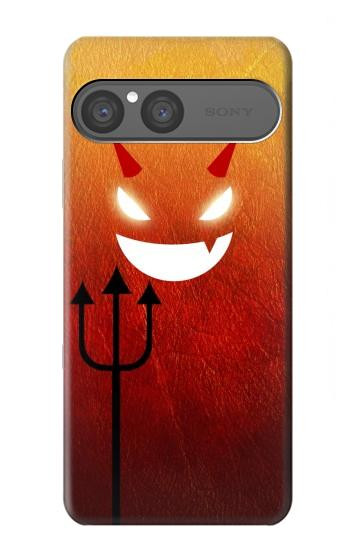 S2454 Red Cute Little Devil Cartoon Hülle Schutzhülle Taschen für Sony Xperia 10 VII