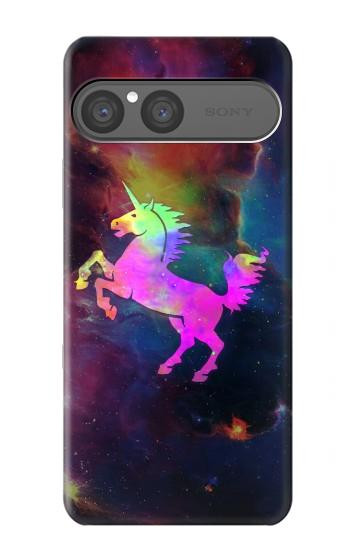 S2486 Rainbow Unicorn Nebula Space Hülle Schutzhülle Taschen für Sony Xperia 10 VII