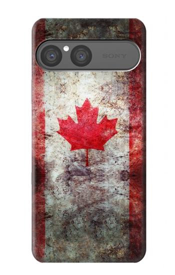 S2490 Canada Maple Leaf Flag Texture Hülle Schutzhülle Taschen für Sony Xperia 10 VII