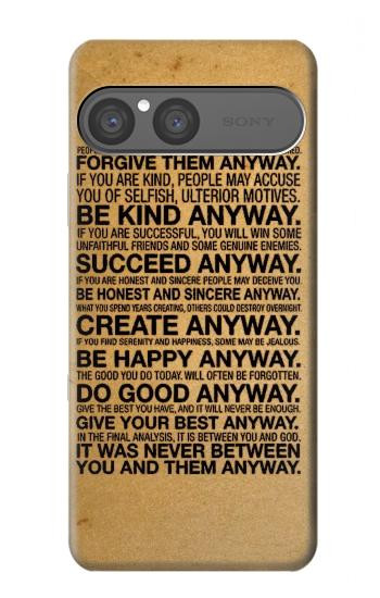 S2513 Mother Teresa Anyway Quotes Hülle Schutzhülle Taschen für Sony Xperia 10 VII