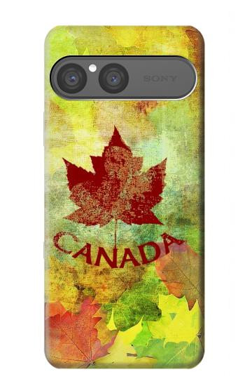 S2523 Canada Autumn Maple Leaf Hülle Schutzhülle Taschen für Sony Xperia 10 VII