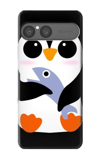 S2631 Cute Baby Penguin Hülle Schutzhülle Taschen für Sony Xperia 10 VII