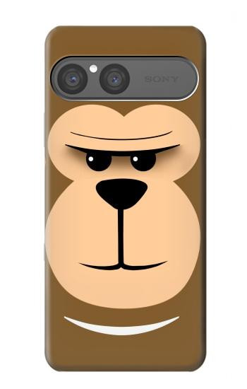 S2721 Cute Grumpy Monkey Cartoon Hülle Schutzhülle Taschen für Sony Xperia 10 VII