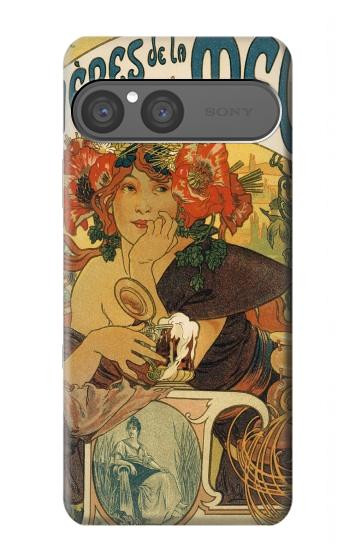 S2740 Alphonse Mucha Bieres De La Muse Hülle Schutzhülle Taschen für Sony Xperia 10 VII