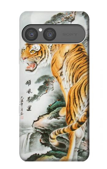 S2750 Oriental Chinese Tiger Painting Hülle Schutzhülle Taschen für Sony Xperia 10 VII