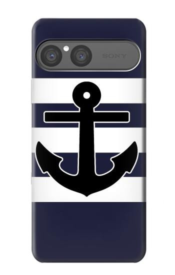 S2758 Anchor Navy Hülle Schutzhülle Taschen für Sony Xperia 10 VII