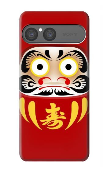 S3045 Japan Good Luck Daruma Doll Hülle Schutzhülle Taschen für Sony Xperia 10 VII, 10 VIII