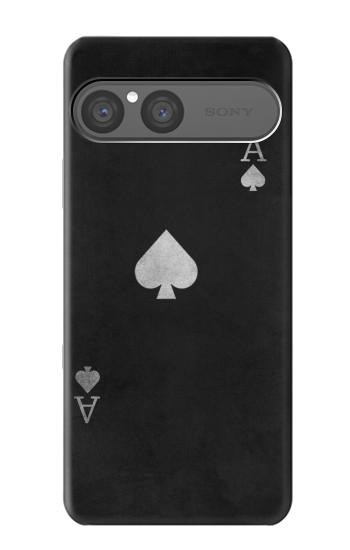 S3152 Black Ace of Spade Hülle Schutzhülle Taschen für Sony Xperia 10 VII, 10 VIII
