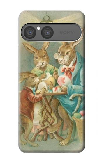 S3164 Easter Rabbit Family Hülle Schutzhülle Taschen für Sony Xperia 10 VII