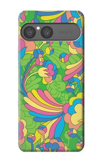S3273 Flower Line Art Pattern Hülle Schutzhülle Taschen für Sony Xperia 10 VII, 10 VIII