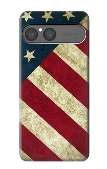 S3295 US National Flag Hülle Schutzhülle Taschen für Sony Xperia 10 VII, 10 VIII
