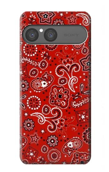 S3354 Red Classic Bandana Hülle Schutzhülle Taschen für Sony Xperia 10 VII