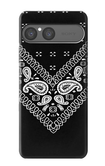 S3363 Bandana Black Pattern Hülle Schutzhülle Taschen für Sony Xperia 10 VII