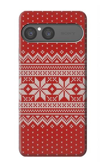 S3384 Winter Seamless Knitting Pattern Hülle Schutzhülle Taschen für Sony Xperia 10 VII, 10 VIII