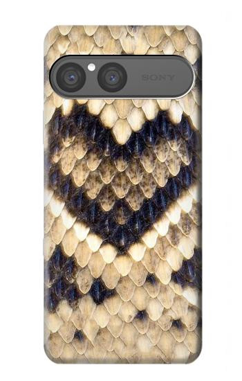 S3417 Diamond Rattle Snake Graphic Print Hülle Schutzhülle Taschen für Sony Xperia 10 VII