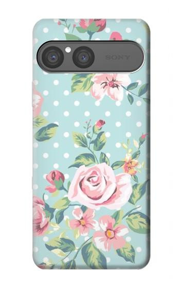 S3494 Vintage Rose Polka Dot Hülle Schutzhülle Taschen für Sony Xperia 10 VII