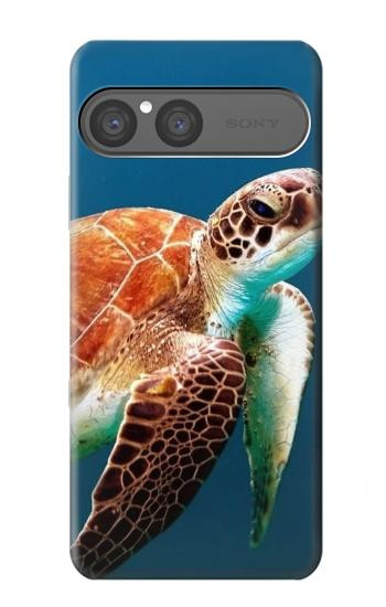 S3497 Green Sea Turtle Hülle Schutzhülle Taschen für Sony Xperia 10 VII, 10 VIII