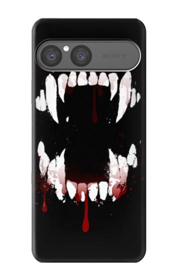 S3527 Vampire Teeth Bloodstain Hülle Schutzhülle Taschen für Sony Xperia 10 VII