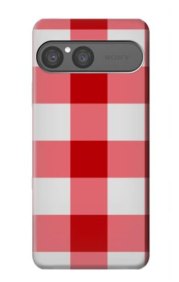 S3535 Red Gingham Hülle Schutzhülle Taschen für Sony Xperia 10 VII