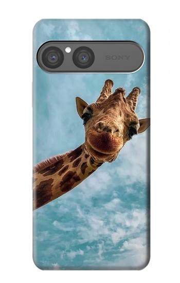 S3680 Cute Smile Giraffe Hülle Schutzhülle Taschen für Sony Xperia 10 VII, 10 VIII