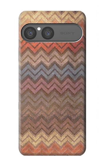 S3752 Zigzag Fabric Pattern Graphic Printed Hülle Schutzhülle Taschen für Sony Xperia 10 VII, 10 VIII