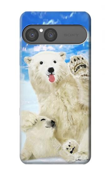 S3794 Arctic Polar Bear and Seal Paint Hülle Schutzhülle Taschen für Sony Xperia 10 VII
