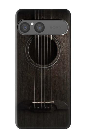 S3834 Old Woods Black Guitar Hülle Schutzhülle Taschen für Sony Xperia 10 VII, 10 VIII