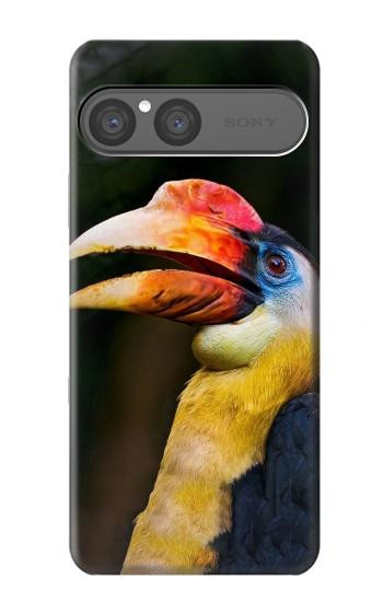 S3876 Colorful Hornbill Hülle Schutzhülle Taschen für Sony Xperia 10 VII