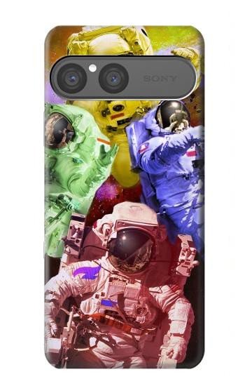 S3914 Colorful Nebula Astronaut Suit Galaxy Hülle Schutzhülle Taschen für Sony Xperia 10 VII