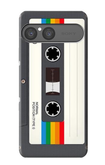 S4023 Vintage Rainbow Compact Cassette Hülle Schutzhülle Taschen für Sony Xperia 10 VII, 10 VIII