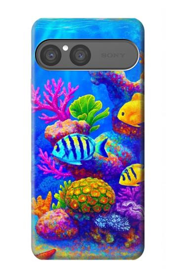 S4058 Colorful Aquarium Hülle Schutzhülle Taschen für Sony Xperia 10 VII, 10 VIII