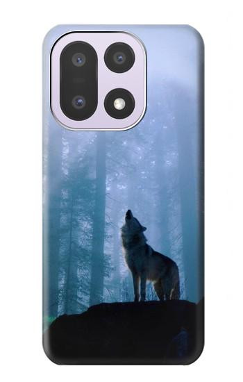 S0935 Wolf Howling in Forest Hülle Schutzhülle Taschen für OnePlus 15