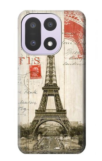 S2108 Eiffel Tower Paris Postcard Hülle Schutzhülle Taschen für OnePlus 15