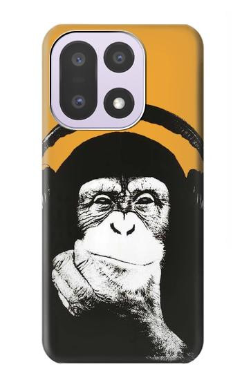 S2324 Funny Monkey with Headphone Pop Music Hülle Schutzhülle Taschen für OnePlus 15