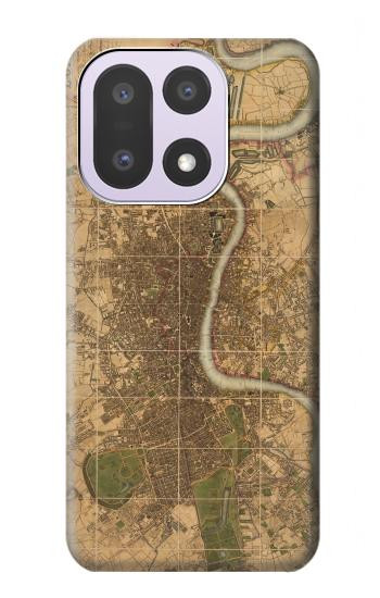 S3230 Vintage Map of London Hülle Schutzhülle Taschen für OnePlus 15
