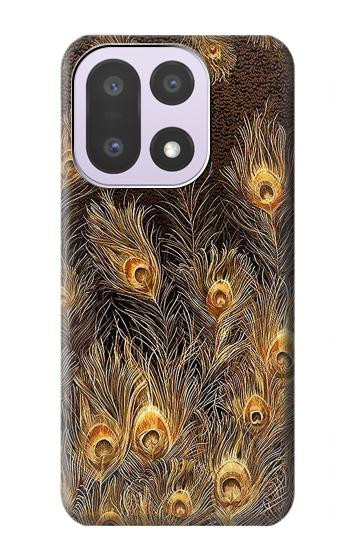 S3691 Gold Peacock Feather Hülle Schutzhülle Taschen für OnePlus 15