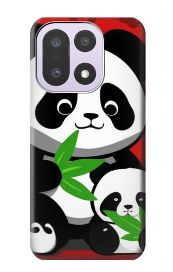 S3929 Cute Panda Eating Bamboo Hülle Schutzhülle Taschen für OnePlus 15