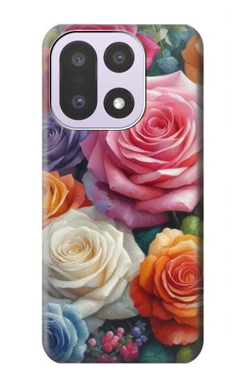 S3975 Colorful Roses Painting Hülle Schutzhülle Taschen für OnePlus 15