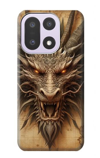 S3981 Dragon Head Old Map Hülle Schutzhülle Taschen für OnePlus 15
